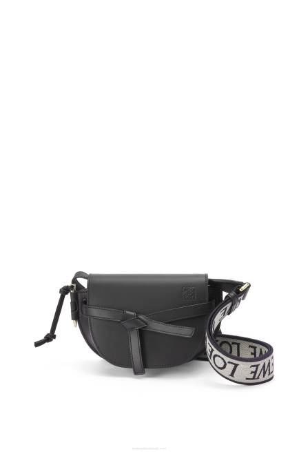 Black Mini Gate Dual bag in soft calfskin and jacquard Loewe 84PR197 Women
