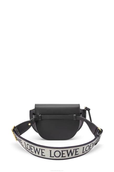 Black Mini Gate Dual bag in soft calfskin and jacquard Loewe 84PR197 Women