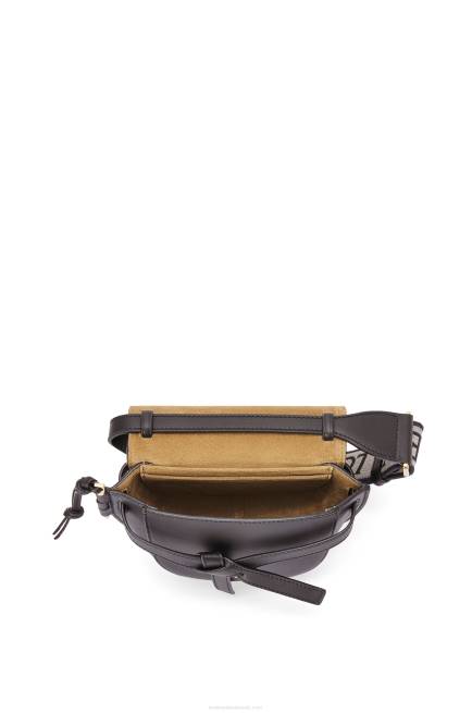 Black Mini Gate Dual bag in soft calfskin and jacquard Loewe 84PR197 Women