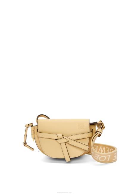 Butter Mini Gate Dual bag in soft calfskin and jacquard Loewe 84PR209 Women