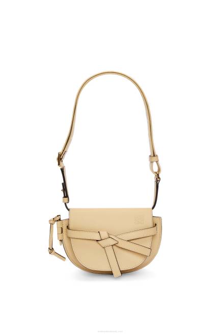 Butter Mini Gate Dual bag in soft calfskin and jacquard Loewe 84PR209 Women