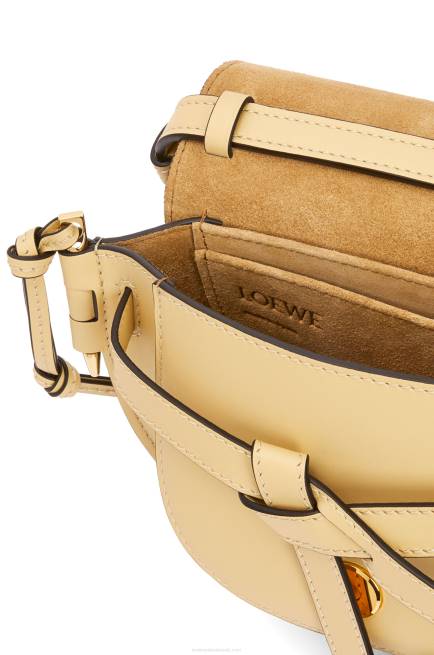 Butter Mini Gate Dual bag in soft calfskin and jacquard Loewe 84PR209 Women
