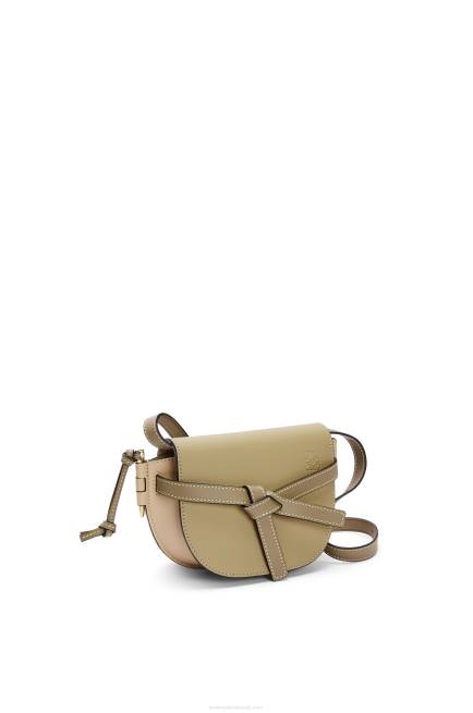 Clay Green/Dusty Beige Mini Gate Dual bag in soft calfskin Loewe 84PR240 Women