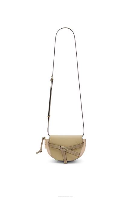 Clay Green/Dusty Beige Mini Gate Dual bag in soft calfskin Loewe 84PR240 Women