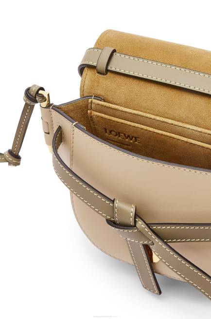 Clay Green/Dusty Beige Mini Gate Dual bag in soft calfskin Loewe 84PR240 Women