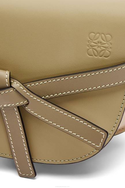 Clay Green/Dusty Beige Mini Gate Dual bag in soft calfskin Loewe 84PR240 Women