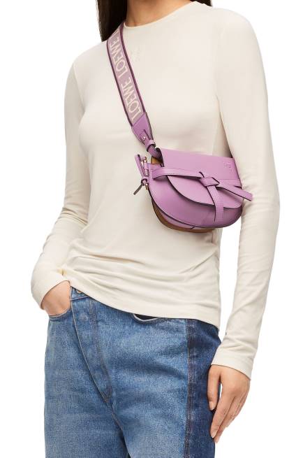 Guimauve Mini Gate Dual bag in soft calfskin and jacquard Loewe 84PR196 Women