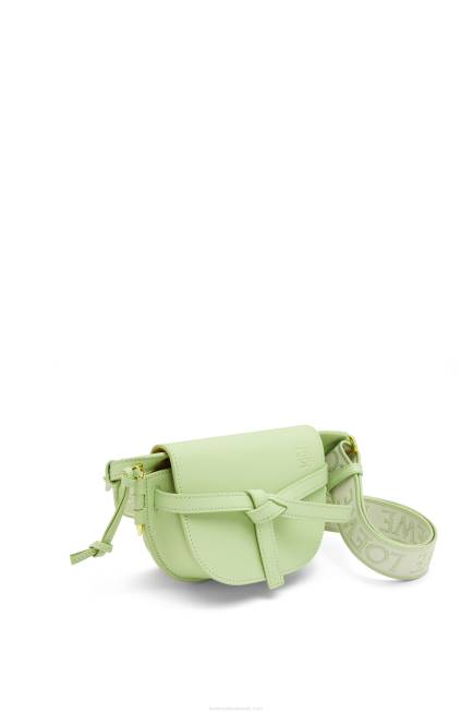 Light Pale Green Mini Gate Dual bag in soft calfskin and jacquard Loewe 84PR232 Women