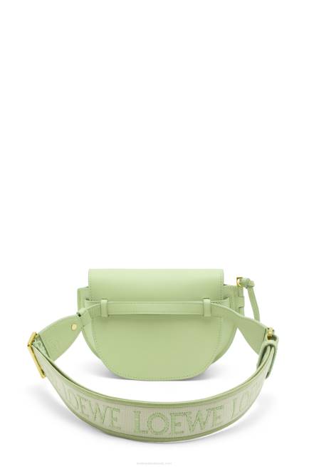 Light Pale Green Mini Gate Dual bag in soft calfskin and jacquard Loewe 84PR232 Women