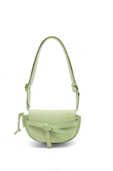 Light Pale Green Mini Gate Dual bag in soft calfskin and jacquard Loewe 84PR232 Women