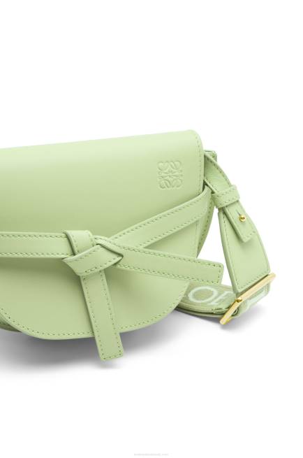 Light Pale Green Mini Gate Dual bag in soft calfskin and jacquard Loewe 84PR232 Women