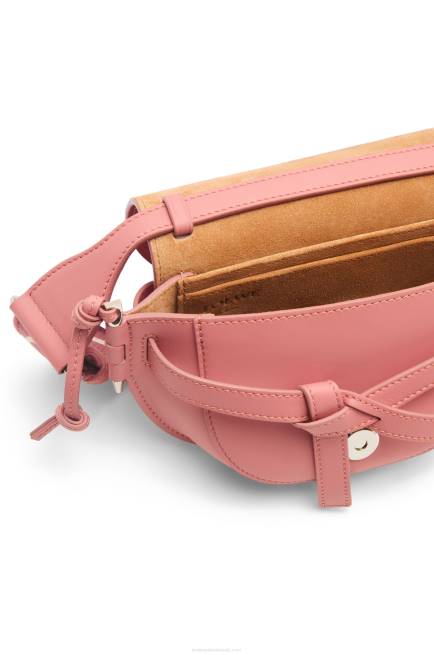 Peach Bloom Mini Gate Dual bag in soft calfskin and jacquard Loewe 84PR554 Women