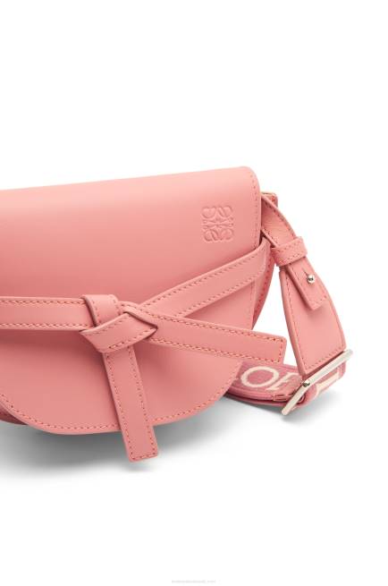 Peach Bloom Mini Gate Dual bag in soft calfskin and jacquard Loewe 84PR554 Women