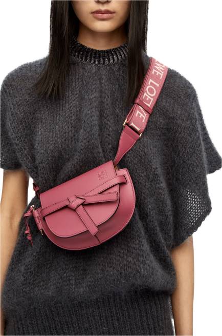 Plumrose Mini Gate Dual bag in soft calfskin and jacquard Loewe 84PR265 Women