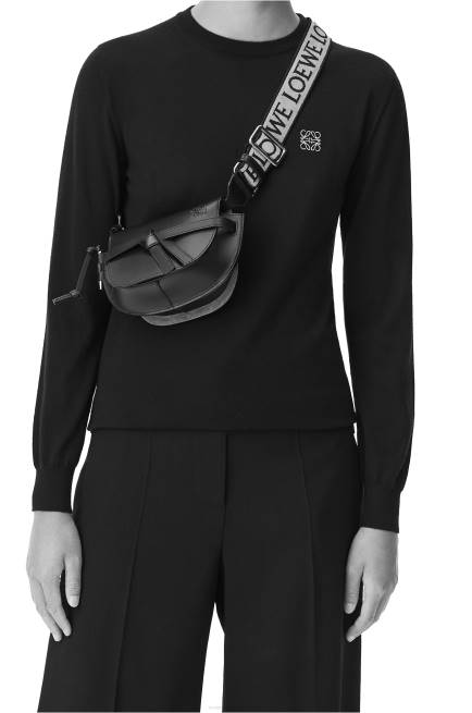 Plumrose Mini Gate Dual bag in soft calfskin and jacquard Loewe 84PR265 Women