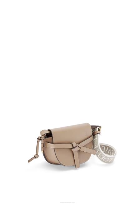 Sand Mini Gate Dual bag in soft calfskin and jacquard Loewe 84PR218 Women