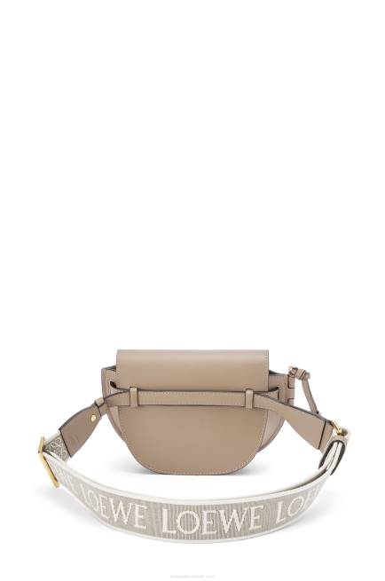 Sand Mini Gate Dual bag in soft calfskin and jacquard Loewe 84PR218 Women