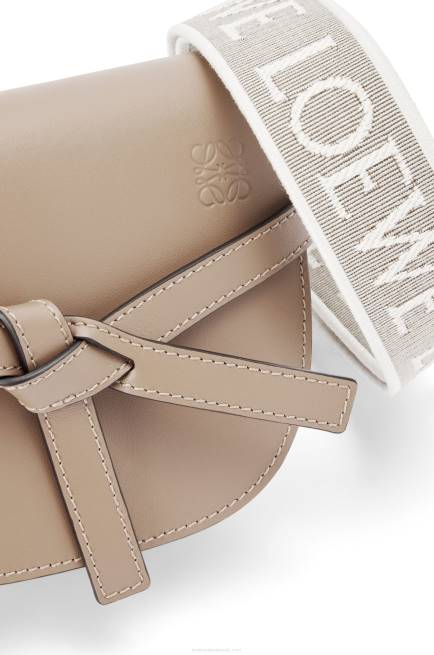 Sand Mini Gate Dual bag in soft calfskin and jacquard Loewe 84PR218 Women