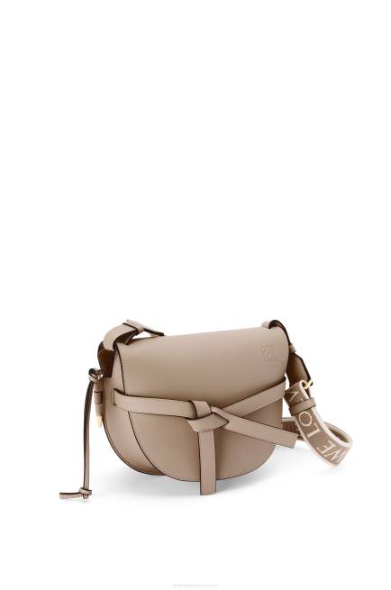 Sand Small Gate bag in soft calfskin and jacquard Loewe 84PR255 Women