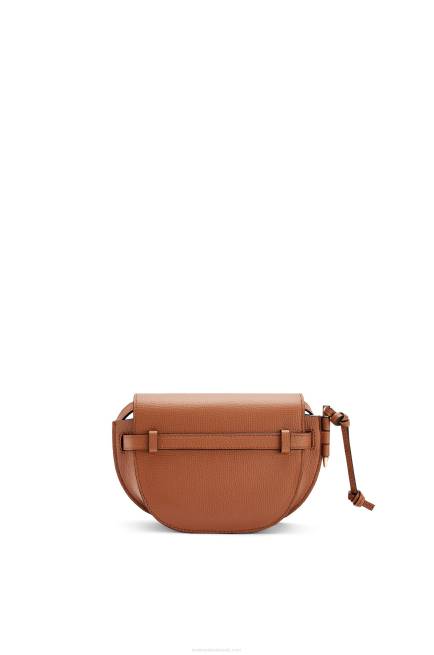 Tan Mini Gate dual bag in pebble grain calfskin Loewe 84PR237 Women
