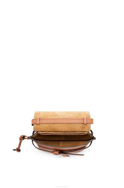 Tan Mini Gate dual bag in pebble grain calfskin Loewe 84PR237 Women