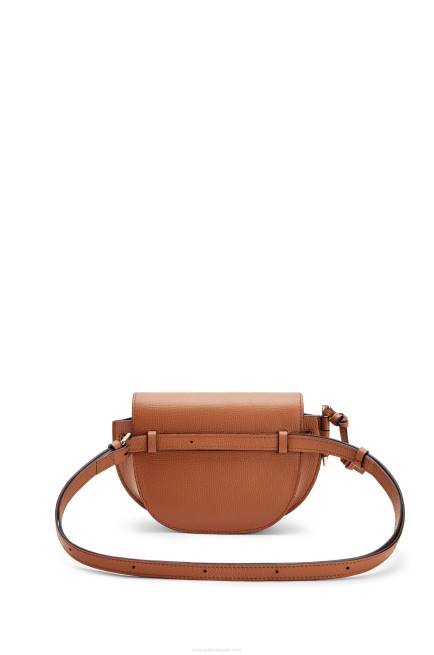 Tan Mini Gate dual bag in pebble grain calfskin Loewe 84PR237 Women