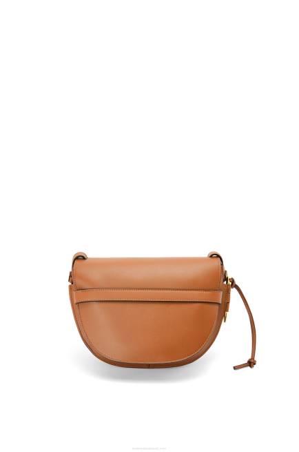 Tan Small Gate bag in soft calfskin and jacquard Loewe 84PR254 Women