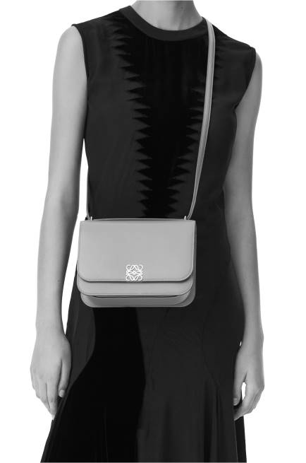 Ash Grey Goya bag in silk calfskin Loewe 84PR507 Women
