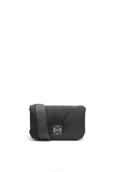 Black Mini Puffer Goya bag in nylon Loewe 84PR311 Women