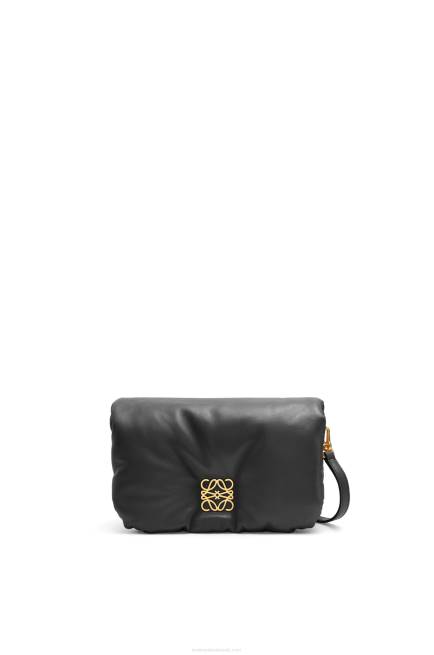 Black Mini Puffer Goya bag in shiny nappa lambskin Loewe 84PR413 Women
