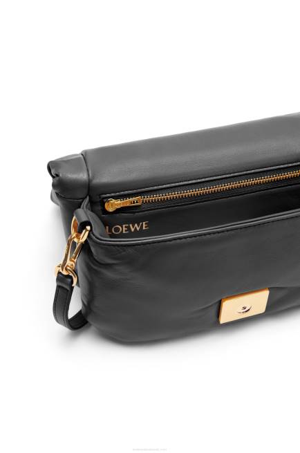 Black Mini Puffer Goya bag in shiny nappa lambskin Loewe 84PR413 Women