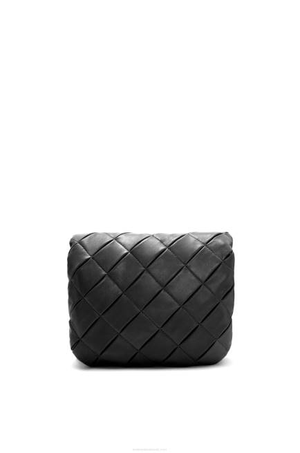 Black Puffer Goya in pleated shiny nappa lambskin Loewe 84PR384 Women