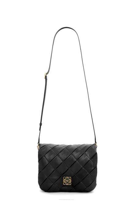 Black Puffer Goya in pleated shiny nappa lambskin Loewe 84PR384 Women