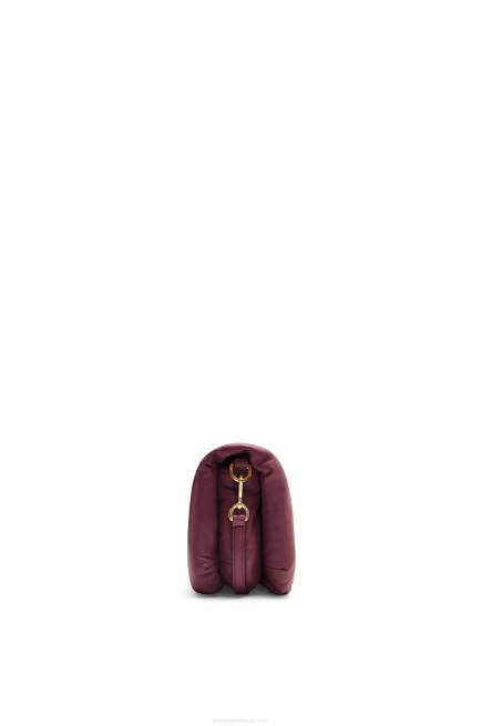 Burgundy Mini Puffer Goya bag in shiny nappa lambskin Loewe 84PR251 Women
