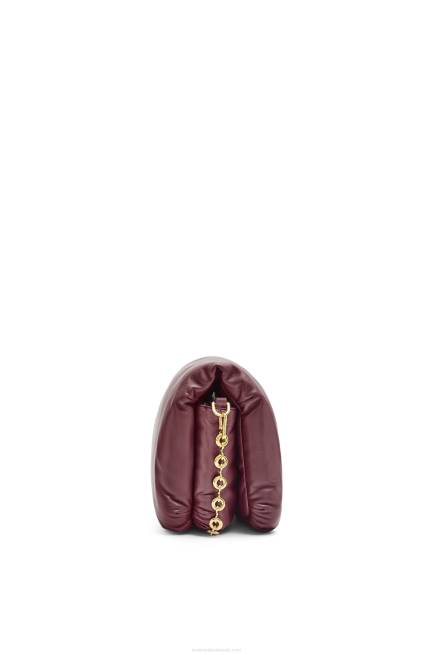 Burgundy Puffer Goya bag in shiny nappa lambskin Loewe 84PR416 Women
