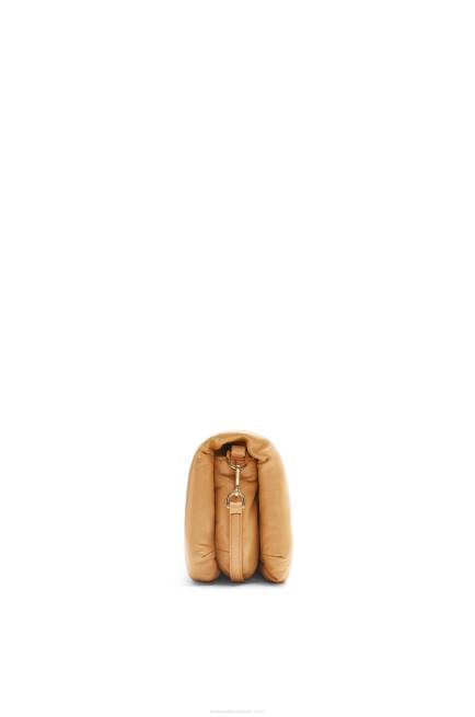 Camel Mini Puffer Goya bag in shiny nappa lambskin Loewe 84PR245 Women