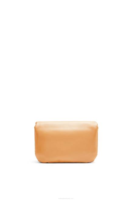 Camel Mini Puffer Goya bag in shiny nappa lambskin Loewe 84PR245 Women