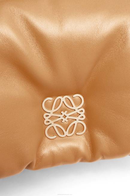 Camel Mini Puffer Goya bag in shiny nappa lambskin Loewe 84PR245 Women