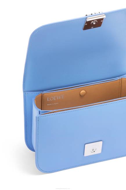 Celestine Blue Small Goya bag in silk calfskin Loewe 84PR508 Women