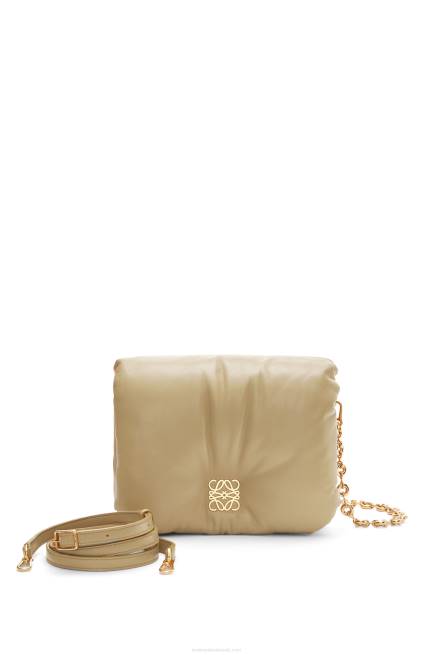 Clay Green Puffer Goya bag in shiny nappa lambskin Loewe 84PR386 Women