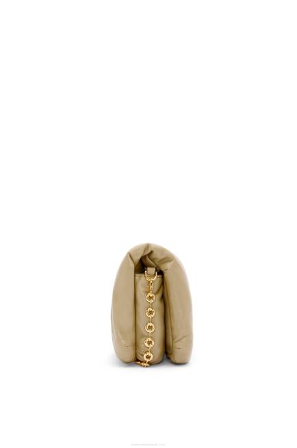 Clay Green Puffer Goya bag in shiny nappa lambskin Loewe 84PR386 Women
