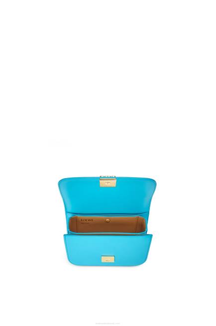 Cyan Small Goya bag in silk calfskin Loewe 84PR309 Women