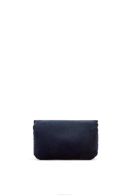 Dark Blue Mini Puffer Goya bag in velvet Loewe 84PR250 Women