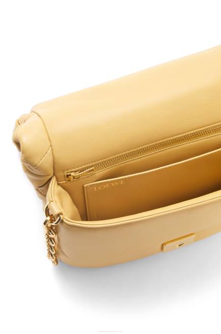 Dark Butter Puffer Goya in pleated shiny nappa lambskin Loewe 84PR381 Women