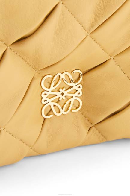 Dark Butter Puffer Goya in pleated shiny nappa lambskin Loewe 84PR381 Women
