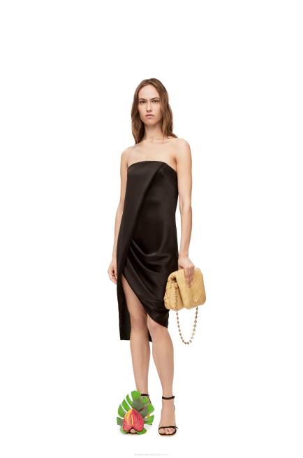 Dark Butter Puffer Goya in pleated shiny nappa lambskin Loewe 84PR381 Women