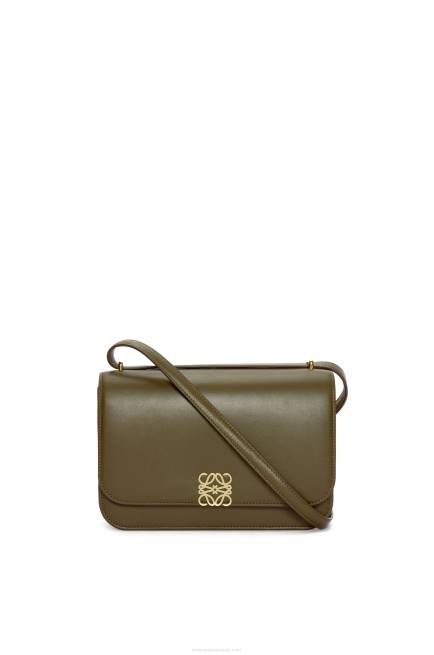 Dark Khaki Green Goya bag in silk calfskin Loewe 84PR374 Women