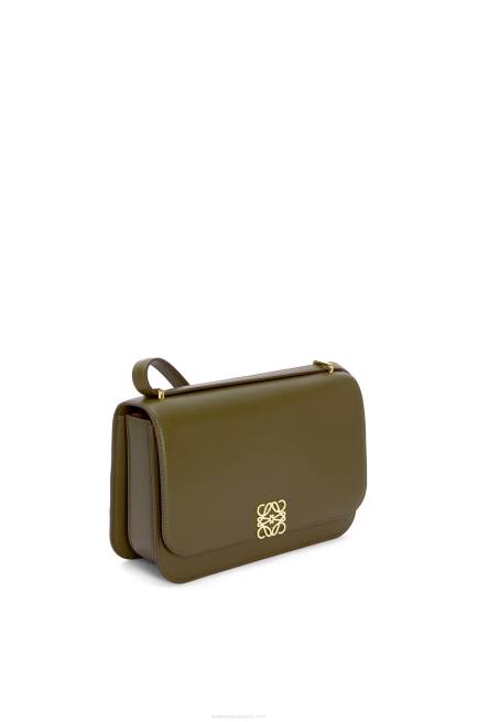 Dark Khaki Green Goya bag in silk calfskin Loewe 84PR374 Women