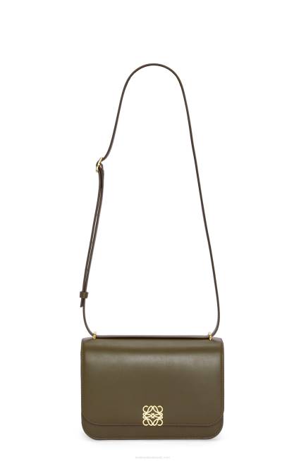 Dark Khaki Green Goya bag in silk calfskin Loewe 84PR374 Women