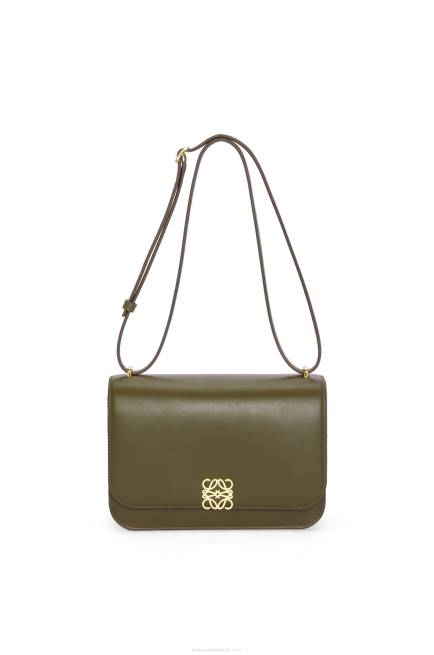 Dark Khaki Green Goya bag in silk calfskin Loewe 84PR374 Women